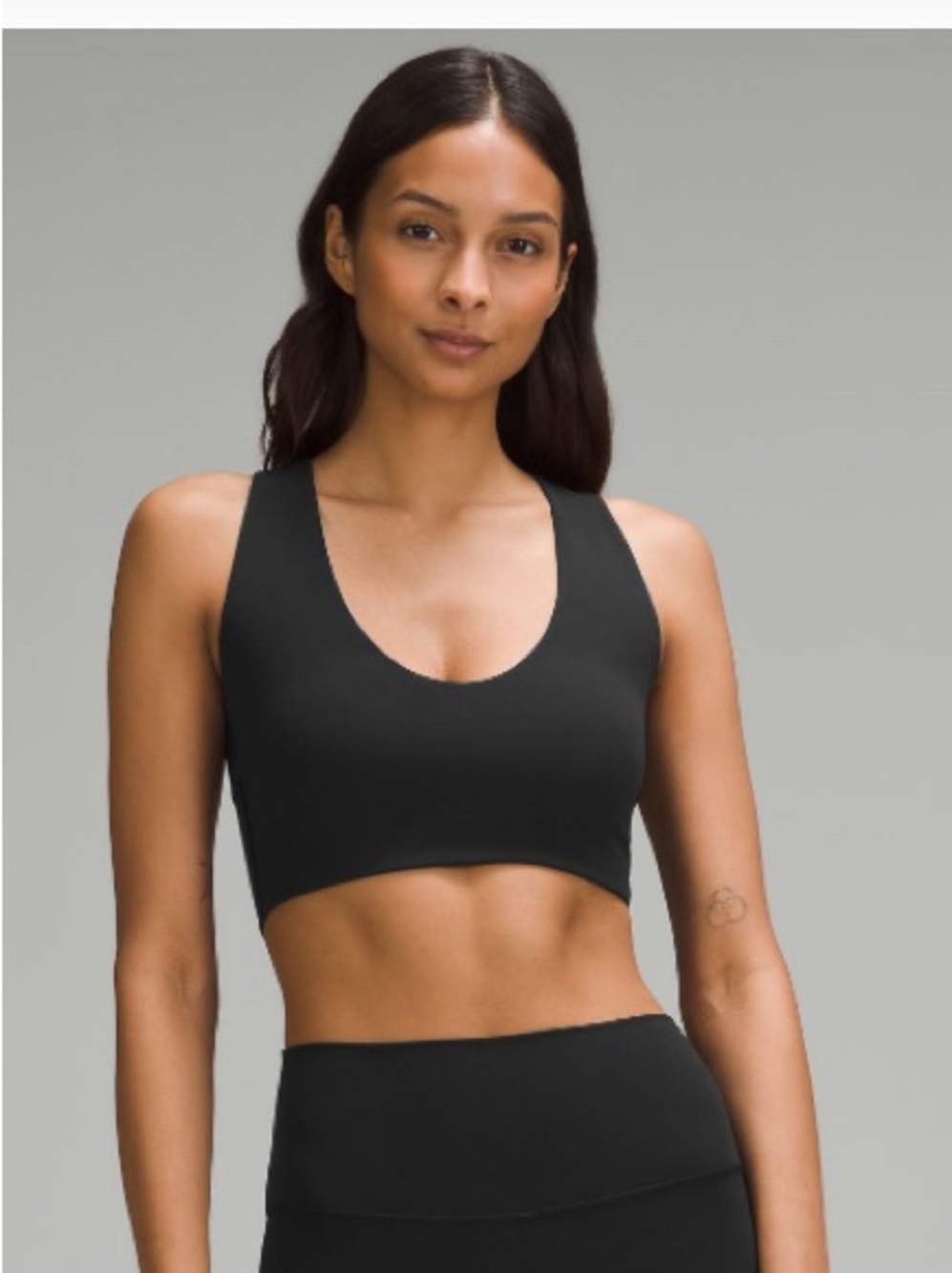 lululemon athletica Black Scoop Cross Sports Bra